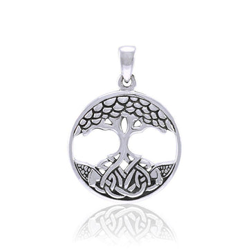 Modern Tree of Life Sterling Silver Pendant TPD3965